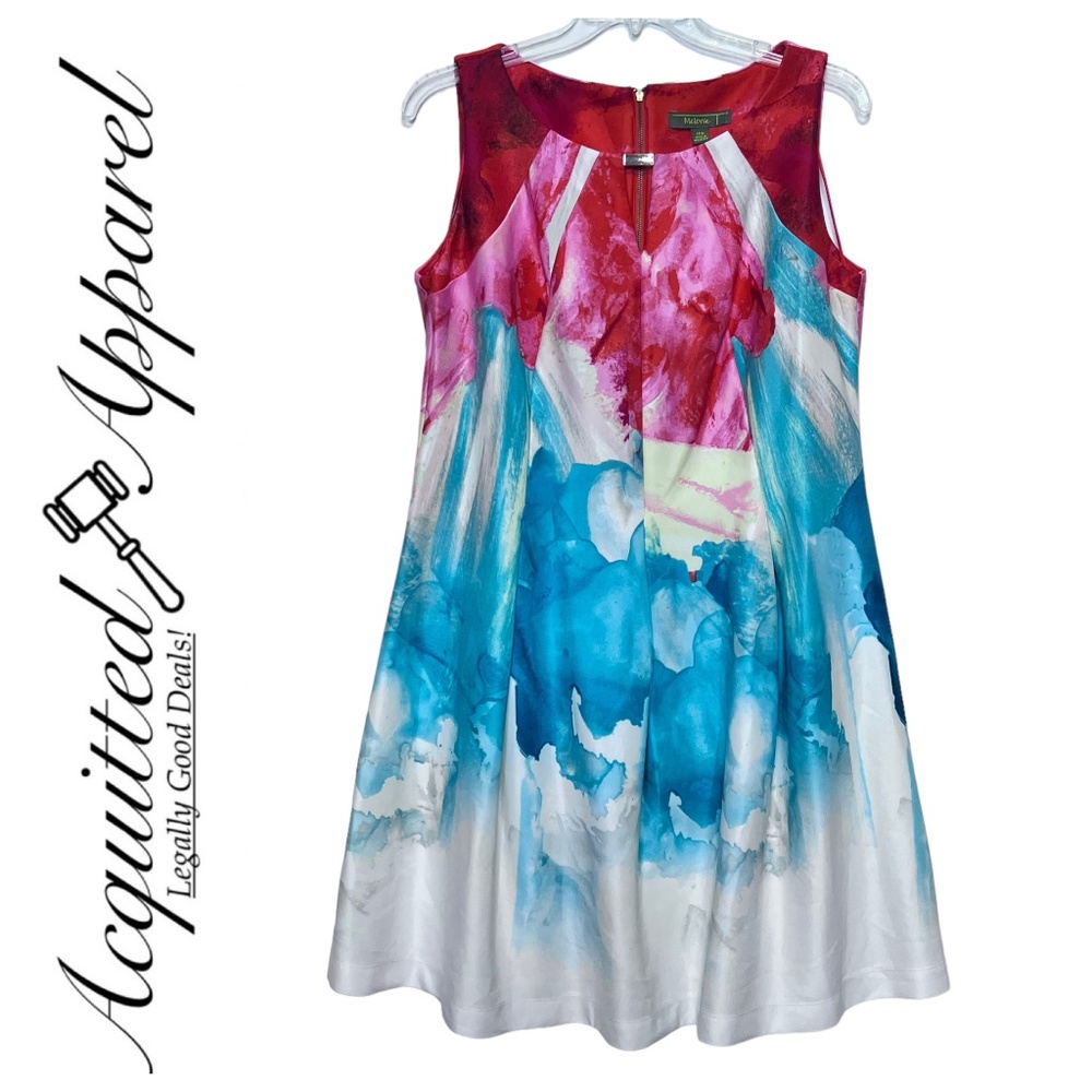 Melonie A-Line T Sleeveless Midi Dress
